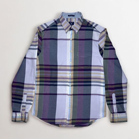 Gant Winter Twill Madras / Flannel Check Shirt XL 17/43-44 *TALL *Read Slim Fit - Picture 1 of 9